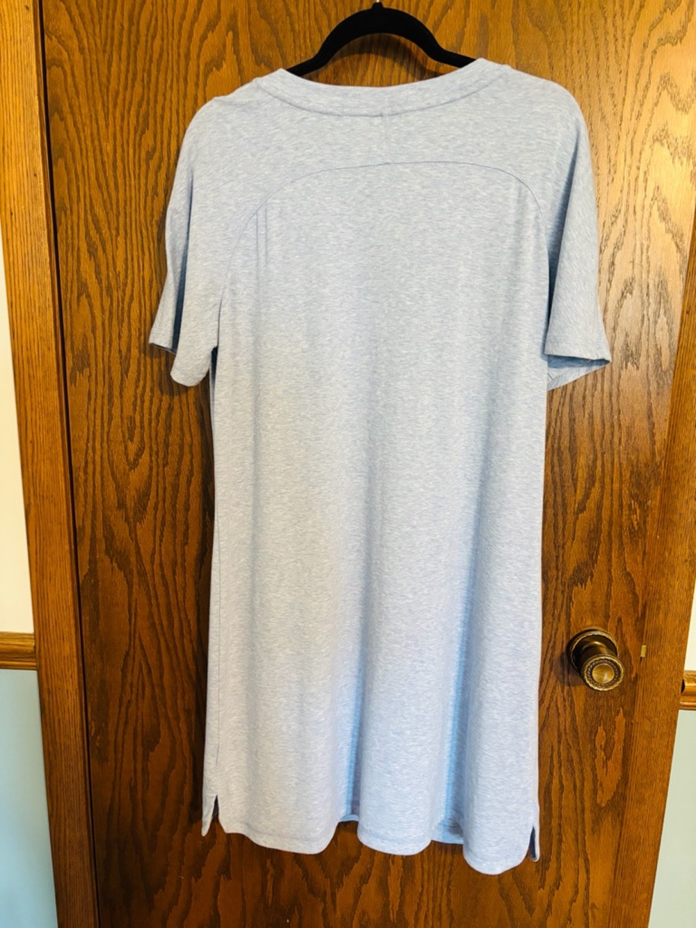 Isaac Mizrahi Live! Light Blue Heathered T-Shirt Dress Size M - Picture 2 of 3
